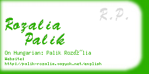 rozalia palik business card